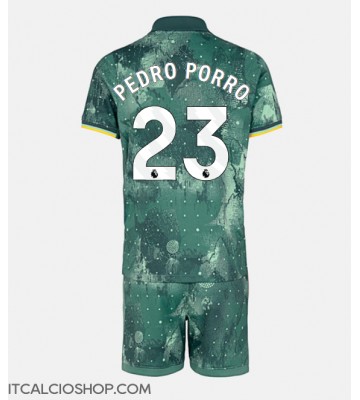 Tottenham Hotspur Pedro Porro #23 Terza Maglia Bambino 2024-25 Manica Corta (+ Pantaloni corti)